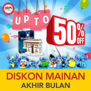 Diskon Mainan Akhir Bulan Up To 50% Off