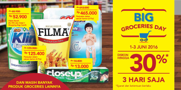 BIG Groceries Day 1-3 Juni 2016