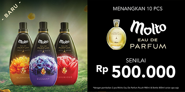Baru! Menangkan 10 Pcs Molto Eau De Parfum