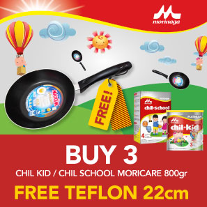 Buy 3 Chil-Kid/Chil-School Morinaga Free Teflon 22cm