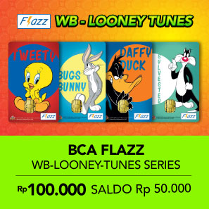 BCA Flazz WB-Looney-Tunes Series! Rp100RB Saldo Rp50RB