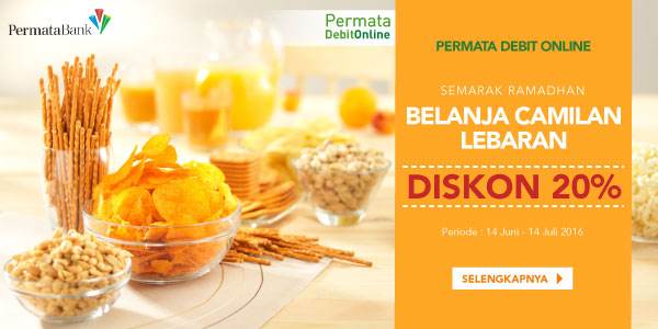 Diskon Lebaran 20% Dengan Permata Debit Online