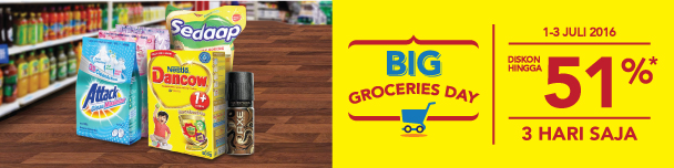 Big Groceries Day 1-3 July 2016 Diskon Hingga 51%
