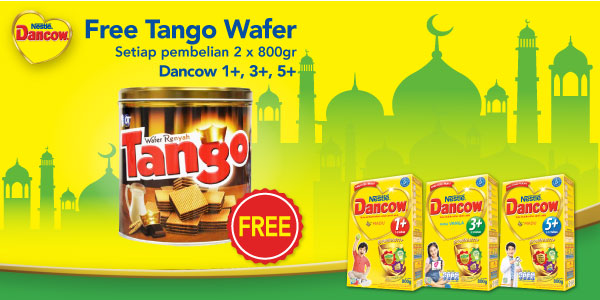 Dancow FREE Tango Wafer Setiap Pembelian 2x800gr