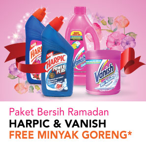 Paket Bersih Ramadan Harpic & Vanish Free Minyak Goreng