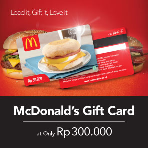 McDonald's Gift Card at Only Rp300.000