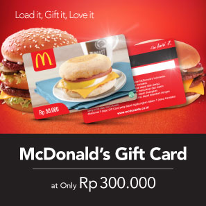 McDonald's Gift Card at Only Rp 300.000