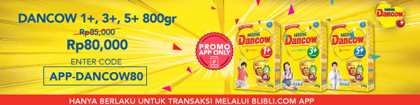Promo Apps Only! Dancow 1+, 3+, 5+ 800gr Rp80.000
