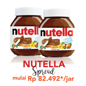 Nutella Spread Mulai dari Rp82.492*/jar
