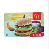 McD Gift Card Voucher Rp300.000 - @100.000