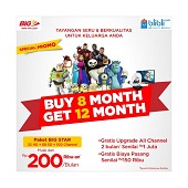 BIGTV - Paket Big Star Buy 8 Get 12 Month