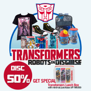 Transformers Disc 50% Get Special Lunch Box!