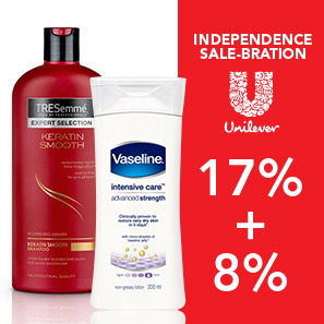 Independence Sale-bration Unilever Diskon 17% + 8%