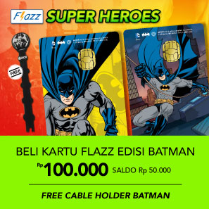 Beli Kartu Flazz Edisi Batman Free Cable Holder Batman