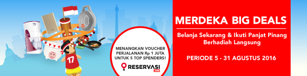 Merdeka Big Deals! Belanja Sekarnag & Ikuti Panjat Pinang Berhadiah Langsung Periode 5 - 31 Agustus 2016
