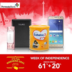 It's Fun Weekend Deal - Week of Independence Diskon Hingga 61% + 20%