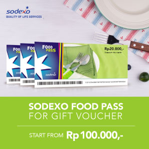 Sodexo Food Pass for Gift Voucher Start from Rp100.000