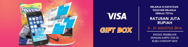 VISA Gift Box Belanja & Dapatkan Voucher Senilai Total Ratusan Juta Rupiah