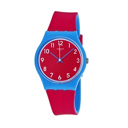 Swatch GS145 Lampone Jam Tangan Wanita Merah Analog Watch