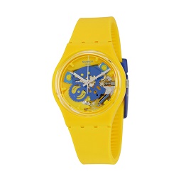 Swatch GJ136 POUSSIN Jam Tangan Wanita Kuning Analog Watch