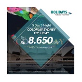 Garuda Indonesia + Play Sydney Coldplay Concert