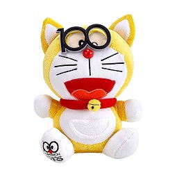 Boneka  Doraemon With Glasses Mainan Anak - Yellow