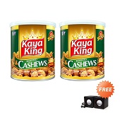 Kayaking Roasted Chasew Cemilan [135 g/2 kaleng] + Gratis Speaker Aktif