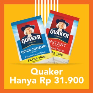 Quaker Hanya Rp31.900!