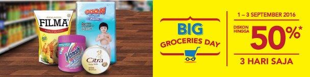 Big Groceries Day 1-3 September 2016 Diskon Hingga 50%*