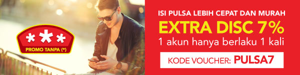 PROMO TANPA (*)  HANYA 1 HARI ISI PULSA CEPAT & MURAH  EKSTRA DISKON 5%