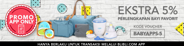 Special Apps Promo - Ekstra 5% Perlengkapan Bayi Favorit Hanya Melalui Blibli.com App