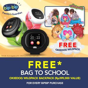 FREE Okiedog Wildpack Backpack (Rp399.000) For Every Bipbip Purchase