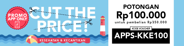 Special Apps Potongan Rp100.000 untuk pembelian Rp350.000 Produk Kesehatan & Kecantikan