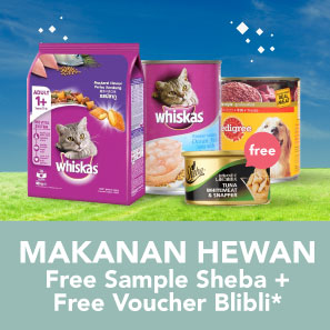 Makanan Hewan Free Sample Sheba + Voucher Blibli*