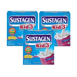  Buy 3 Sustagen Kid 3+ Vanila Susu Formula Box/ 350 gr + Free New Lunch Bag