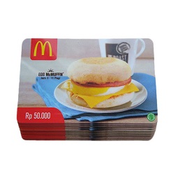 McDonalds Gift Card Physic Voucher @50.000