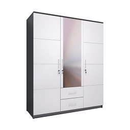 Best Furniture Gold Whitty 3 Pintu Lemari Pakaian 1.2 M