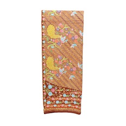  Smesco Trade Batik Tulis Motif Bunga Cokelat Kain Batik