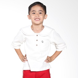  Diddlydoo LT009W Sailor Top Baju Atasan Anak Laki-Laki - White