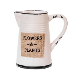 Damar Vase Pot Bunga Keramik - Cream