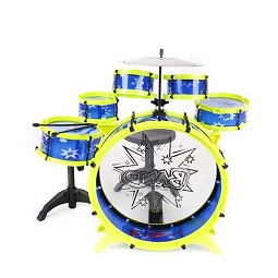 Inini Big Band Drum Biru Lime Mainan Anak