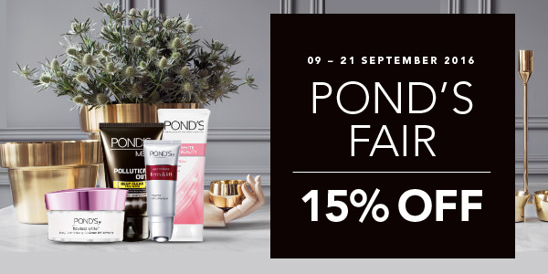 09-21 Sept 2016 Pond's Fair 15% OFF