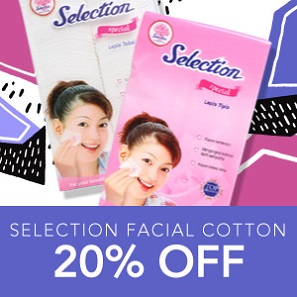 Selection Facial Cottom 20% OFF