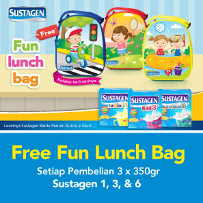 Sustagen 1,3, & 6 Free Fun Lunch Bag