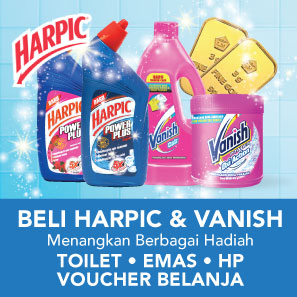 Beli Harpic & Vanish Menangkan Berbagai Hadiah - Toilet, Emas, HP, Voucher Belanja
