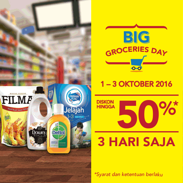 Big Groceries Day - 3 Hari Saja - Kejutan Diskon Semua Produk Groceries