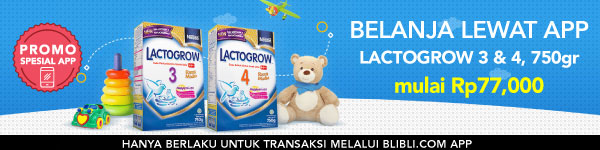Promo Special App Lactagrow 3&4 750gr Mulai Rp77.000 - Hanya melalui Blibli.com App