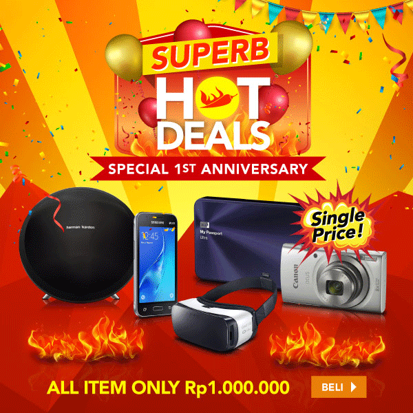 Superb Hot Deals 1st Anniversary All Item Only Rp1Juta
