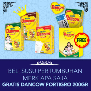 Beli Susu Pertumbuhan Merk Apa Saja - Gratis Dancow Fortigo 200gr