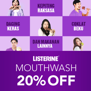 Listerine Mouthwash 20% OFF
